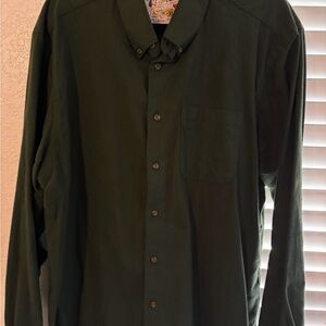 Naked & Famous Dark Green Casual Shirt